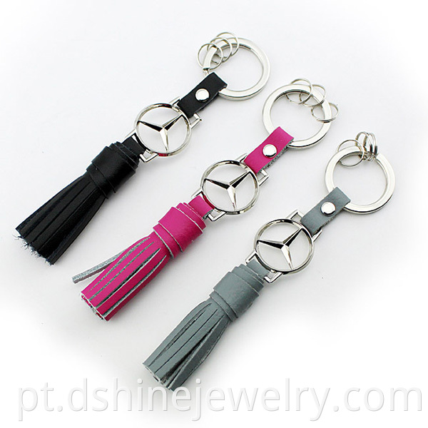 Real Leather Tassel Keyring